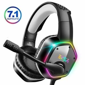 Bass Earphone With Mic Flash E1000 Gaming Headphones Lights For PC PS4 Gamer LED