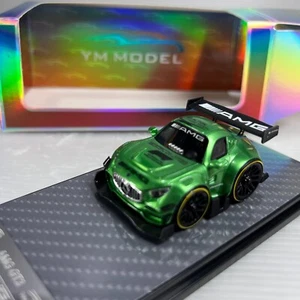 1/64 YM Model X Era Q Car Mercedes Benz AMG GT3 Q Car Green Metallic - Picture 1 of 2