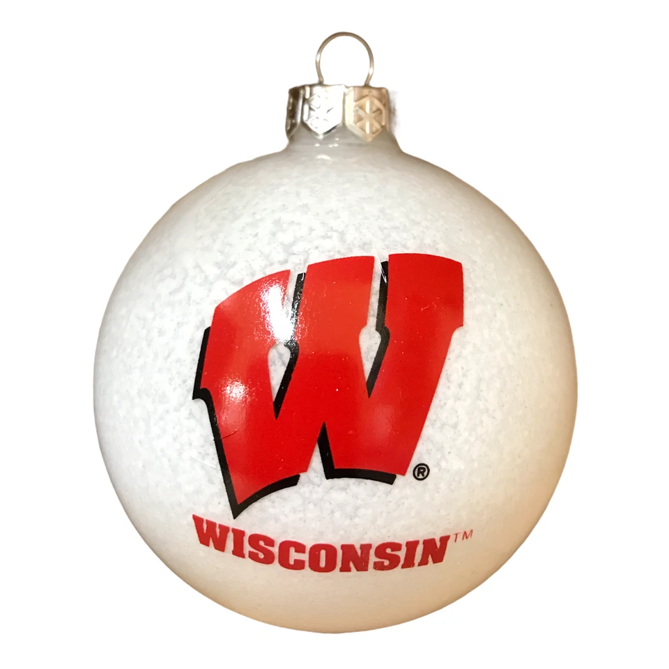 NCAA Wisconsin Badgers Color Changing Ball Ornament - Image 1 of 1