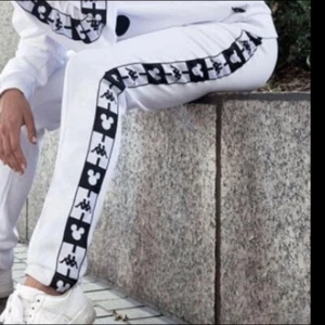 Kappa Disney colab Mickey Mouse white black sweatpants 10 - Picture 1 of 10