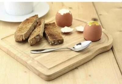 Apollo Breakfast Board Toast Shape Serving Tray with Egg Holders Cups New - Image 1 of 4