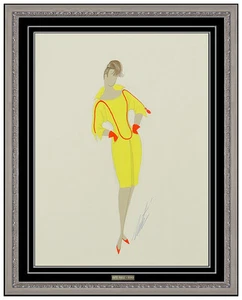 Erte Original Gouache Painting Folies Costume Design Signed Authentic Artwork - Picture 1 of 6