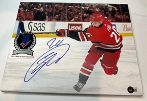 Sebastian Aho Carolina Hurricanes Signed Autographed 11x14 Canvas Beckett COA - Picture 1 of 4