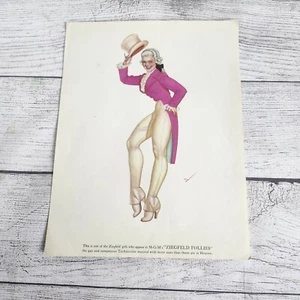 Cappello Coppotto Vintage anni '40 George Petty Ziegfeld Follies Pinup Ragazza Stampa Arte 8,5x11 - Foto 1 di 9