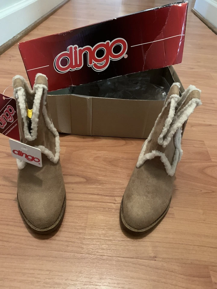 Botas de Vaquera Dingo Gamuza Cuero Imitación Piel Forradas Niñas Pequeñas Talla 9D  Foto 1 de 4