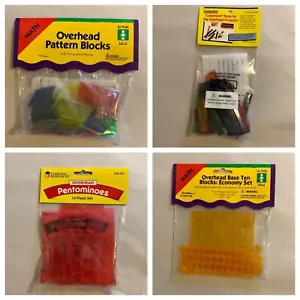 Learning Resources Overhead Pattern Blocks Lot New ID 7595 ID 7949 LER 415 Etc - Picture 1 of 10