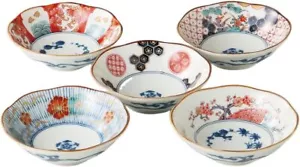 Japanische kleine Schüssel Some-Nishiki Koimari Stil Mini kleine Schüssel 11x3,5 cm 5er Set - Bild 1 von 8