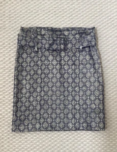 Minifalda vintage con cinturón brocado plateado y dorado de PRADA para mujer talla 38 EE. UU. 2 USADA EN EXCELENTE ESTADO - Imagen 1 de 13