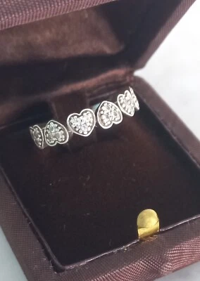 IACOPINI anello a cuori in ARGENTO 925 ITALY Sterling silver ring with Hearts - Immagine 1 di 4