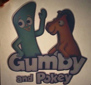 GUMBY & POKEY ICONOS DE DIBUJOS ANIMADOS VINTAGE AÑOS 70 PLANCHADO EN TRANSFERENCIA - BONITO, B-14 - Imagen 1 de 2