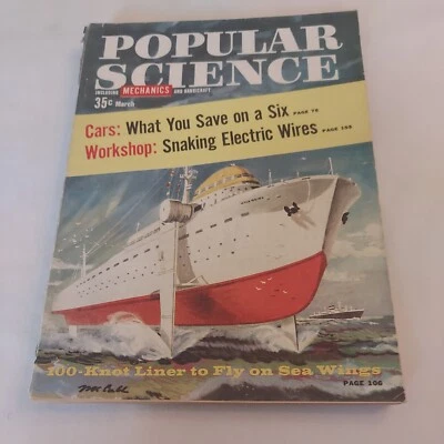 1959 March, Popular Science Monthly Magazine, Snaking Electric Wires (MH417)  - Image 1 of 4