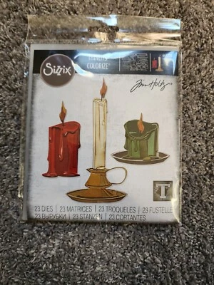 Sizzix Christmas Thinlits Dies, Candle Shop Colorize