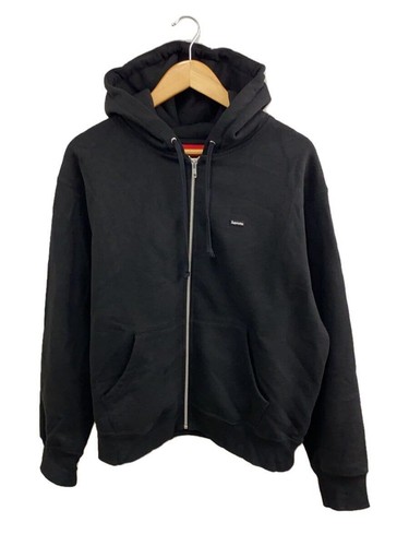 Felpa Supreme Zip con Cappuccio 24FW Small Box Up S Cotone Nero Usata