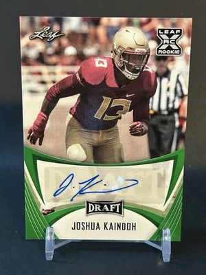 2021 Leaf Draft Auto Green Joshua Kaindoh #BA-JK1 Auto - Image 1 of 2