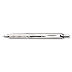 Pentel EnerGel Alloy RT Retractable Liquid Gel Pen .7mm Chrome Barrel Black Ink - Picture 1 of 2
