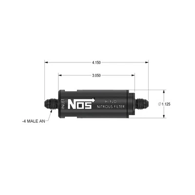 NOS 15551NOS In-Line Hi-Flow Nitrous Filter - Image 1 of 4