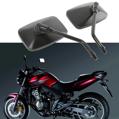 Прямоугольные зеркала заднего вида 10 мм для Honda CB350 CB450 CB500 CB550 CB650 Moto - Изображение 1 из 4