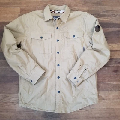 Camisa/jaqueta vintage Eddie Bauer para área externa, masculina forrada asteca média - Imagem 1 de 4