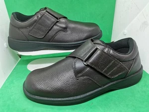 Orthofeet Broadway 520 Orthopedic Brown Leather Strap Shoes Men’s Size 10.5 2E - Picture 1 of 24