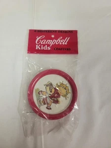 VTG Campbells Soup Kids Set of 6 3.5" Metal Coasters 6 Different Designs Sealed - Picture 1 of 4