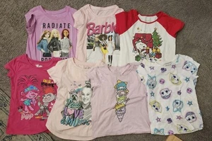 Lot Of Girls Shirts Size 7/8 Medium Hello Kitty Barbie LOL Trolls Snoopy Jojo - Picture 1 of 11