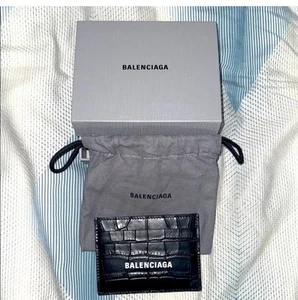 Balenciaga Mens Black Design Credit Card Holder - Picture 1 of 4