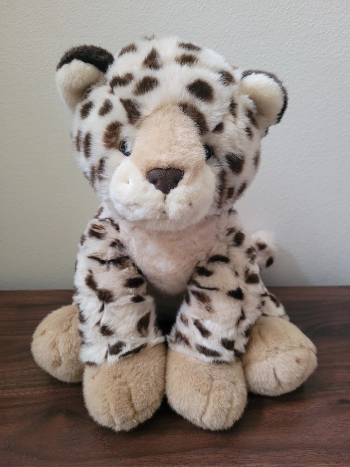 Build A Bear Baby Leopard Cub WWF Gold Eyes bicho de pelúcia 16" 2010 HTF - Imagem 1 de 4