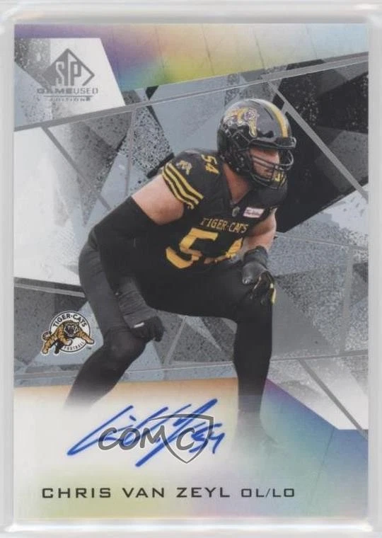 2021 SP Game Used Edition CFL Auto Chris Van Zeyl #A-CV - Image 1 of 3