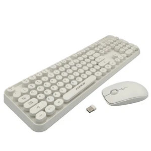 FOPETT Wireless Keyboard & Mouse Combo 104 Keys Full-Sized 2.4 GHz Round Keycap - Picture 1 of 14
