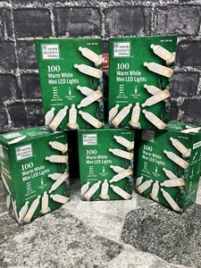 5 Pack Home Accents Holiday 100ct Warm White LED Mini String Lights 28FT 10IN - Picture 1 of 7