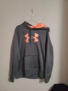 Under Armour Gray/Orange Hoodie Pullover - Women's L - Picture 1 of 3