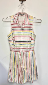 Original Penguin striped vintage button down Summer Dress sleeveless size 4 smal - Picture 1 of 10