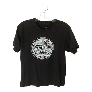 CAMISETA Vans Off The Wall para niños negra calce clásico talla grande logotipo de palmera - Imagen 1 de 15