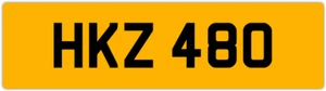 HKZ 480 H 3x3 DATELESS PRIVATE NUMBER PLATE HAN HANNAH HAZEL HARRY HARVE HOL HAZ - Picture 1 of 1