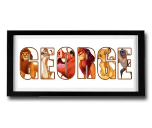 THE LION KING Personalised Framed Name Print - Disney Lion Guard Name Print - Picture 1 of 1