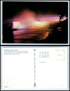 Postal de Canadá - Cataratas del Niágara por la noche N14 - Imagen 1 de 1