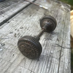 Antique Cast Iron Eastlake Style Door Knobs Set  1880s - Sargent & Company - Picture 1 of 6
