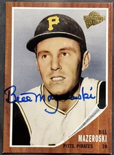 2005 Topps All-Time Fan Favorites - #40 Bill Mazeroski Signed AUTO (EX)