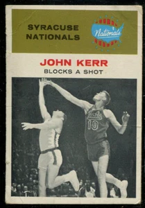 1961 Fleer baloncesto John Kerr #56 Syracuse Nationals KD1 01 CENTRADO - Imagen 1 de 2
