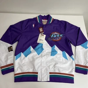 Mitchell & Ness Warm Up Jacke Utah Jazz Size XL Retro Vintage JACKET Track - NEW - Picture 1 of 17
