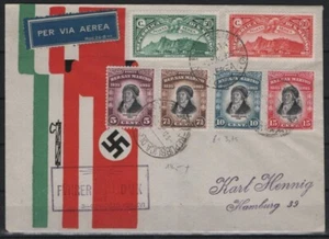Occasion of Visit of A Hitler in Rome German NAZI SWASTIKA San Marino 1938 Cover - Picture 1 of 1
