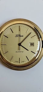 Reloj de Bolsillo Suizo de Cuarzo Running LeGran Tono Dorado Día Fecha (0224) - Imagen 1 de 12