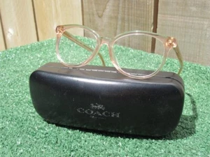 Coach Transparent Pink Eyeglass Frames ONLY 6138 w/ Case 5668 - Picture 1 of 9