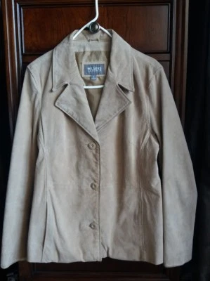 Chaqueta/ablazer de gamuza de cuero para mujer Wilsons - talla L Foto 1 de 4