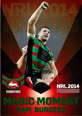 Tarjeta South Sydney Rabbitohs NRL Premiers 2014 edición limitada - Sam Burgess Foto 1 de 3