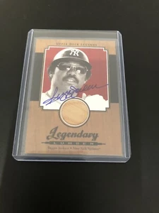 Autógrafo legendario de madera Reggie Jackson automático reliquia de bate de Upper Deck Legends 2001 - Imagen 1 de 2