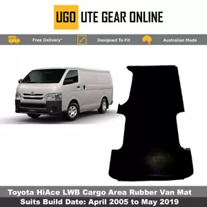 Cargo Area Rubber Mat for Toyota Hiace Van ( April 2005 To May 2019) - Picture 1 of 3