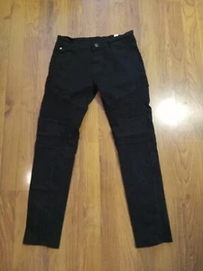 Fredd Marshall  Boy. Sz. 10 Blk Biker  Skinny Jeans 26" X 26" 98cotton 2 Spandex - Picture 1 of 9