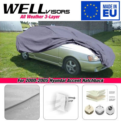 WELLvisors Car Cover 3-6898060HB For 2000-2005 Hyundai Accent Hatchback - Image 1 of 4