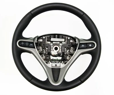 Lenkrad beziehen mit Leder für Honda Jazz 3 Bj. 2007-2016 NEU LEDER - Bild 1 von 4